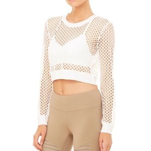 ALO LONG SLEEVE MESH TOP